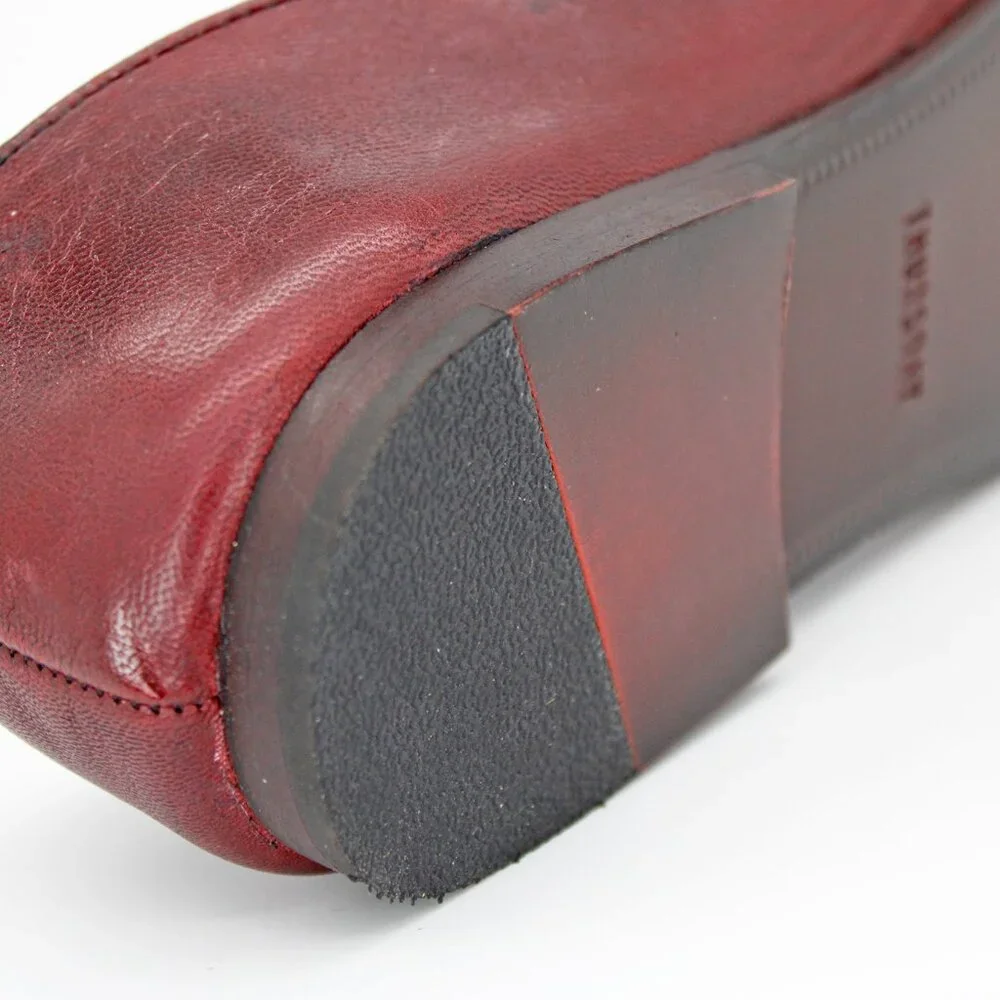 Thursday Everyday Women's ‘Feliz’ Burgundy Leather Ballet Flat: Size 11.5 - Picture 4 of 8